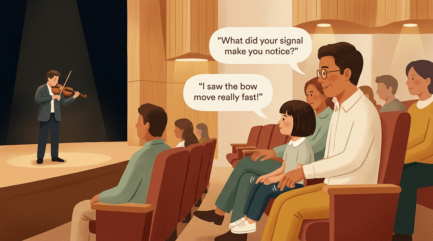 Illustration for the Tchaikovsky Soloist Signal Spotter activity.