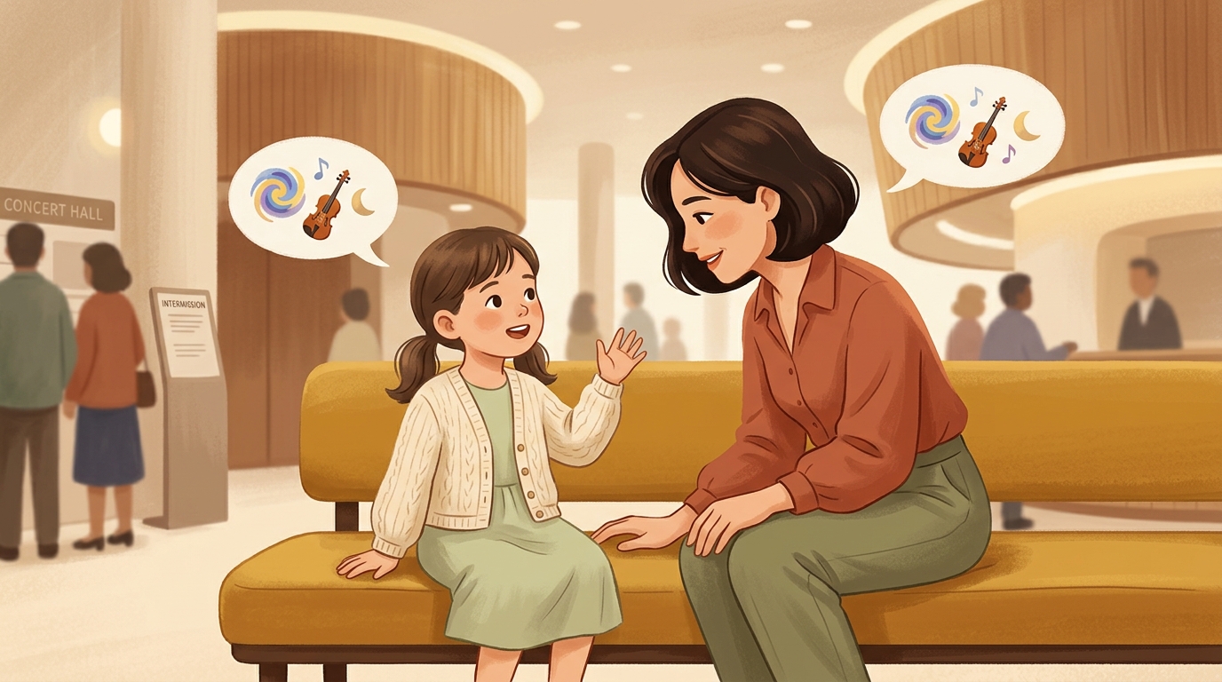 Illustration for the Four Musical Worlds Afterglow activity.