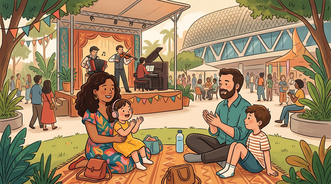 Family event at Esplanade Concourse.