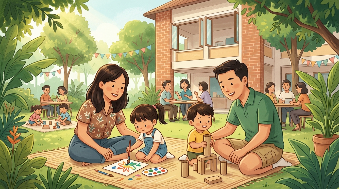 Family event at Braddell Heights Zone C RN.