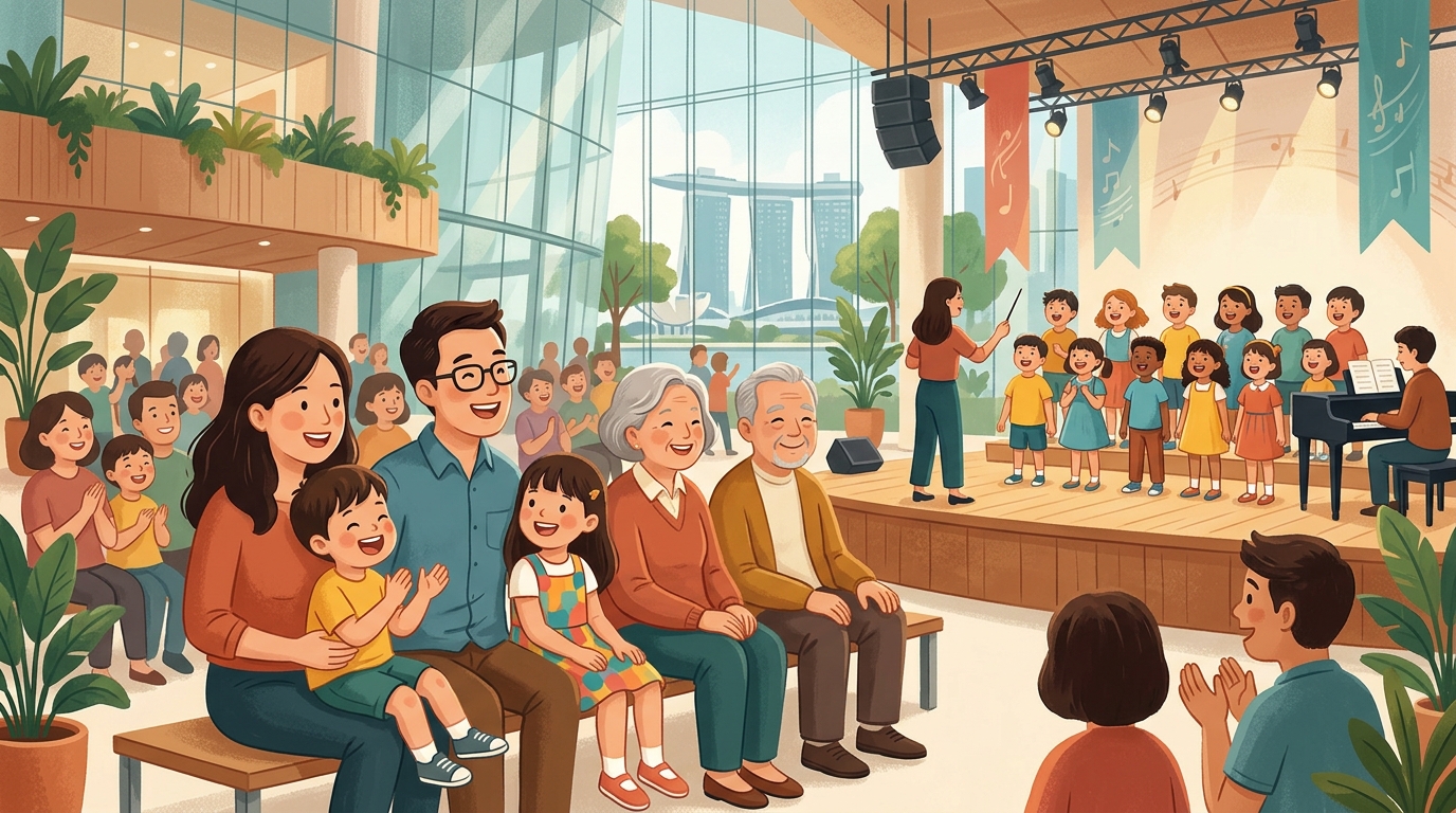 Family event at Esplanade Concourse.