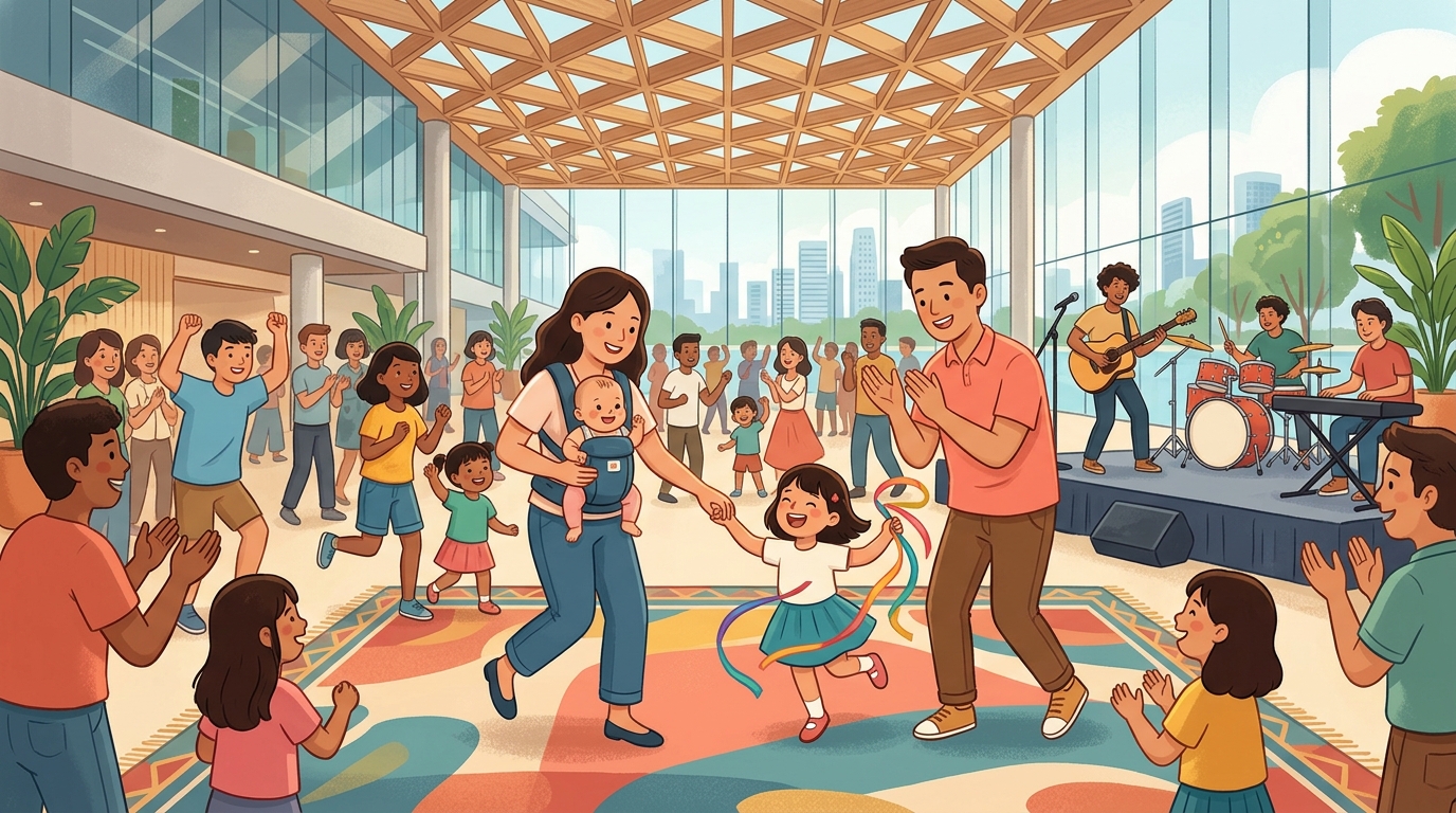 Family event at Esplanade Concourse.