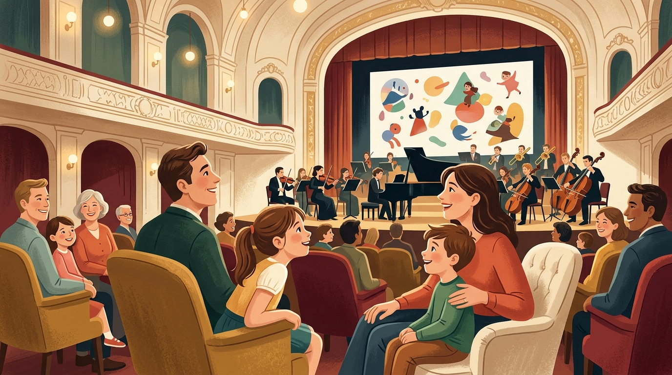 Family event at Victoria Concert Hall.