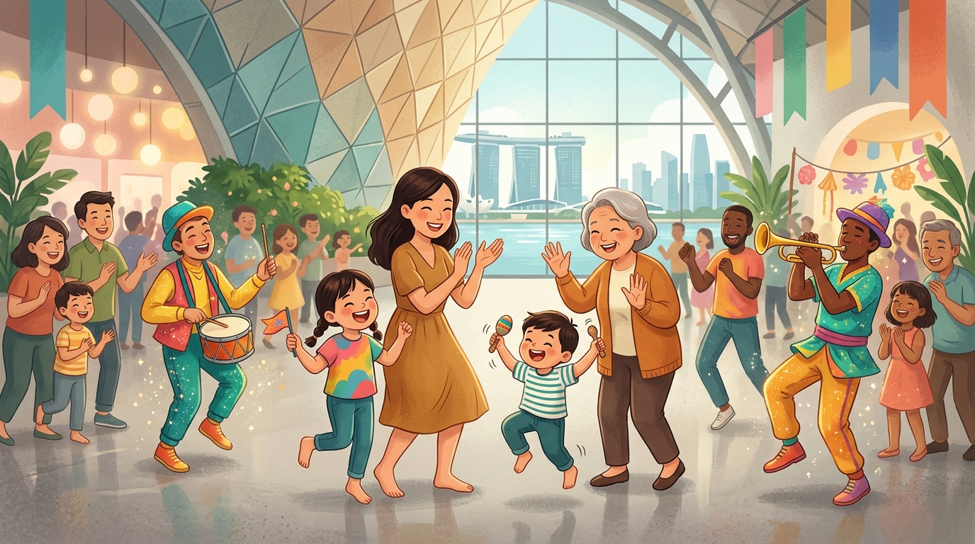 Family event at Esplanade Concourse.